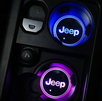 Porte-gobelet LED Jeep 7 couleurs USB éclairage intérieur - vue 2