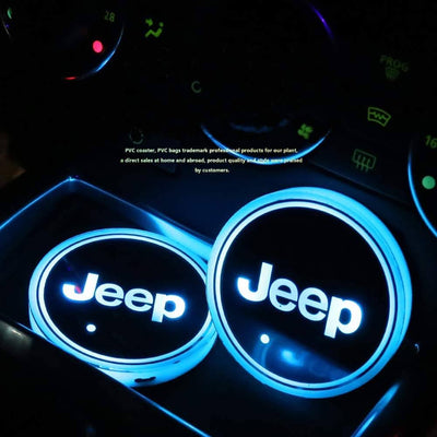 Porte-gobelet LED Jeep 7 couleurs USB éclairage intérieur - vue 3