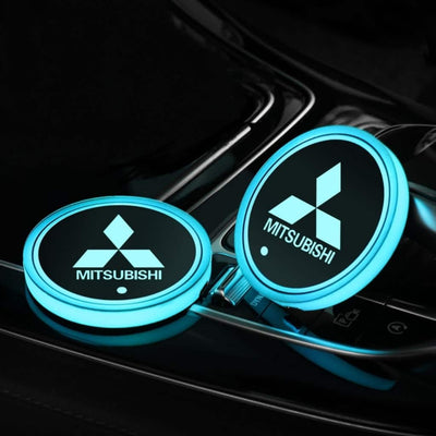Porte-gobelet LED Mitsubishi 7 couleurs éclairage logo voiture - vue 8