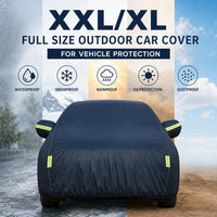 Bâche de Protection Voiture Universelle Imperméable Noire XL XXL