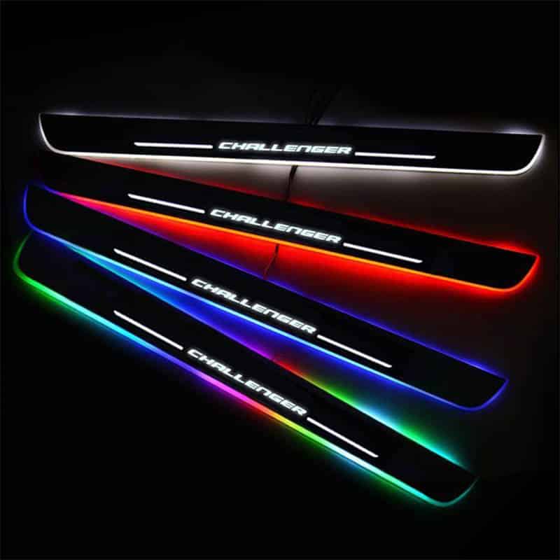 Seuils de Porte LED Dodge Challenger 7 Couleurs IP67