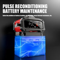 Chargeur de Batterie Voiture FOXSUR 12V 24V 25A avec Fonction Booster