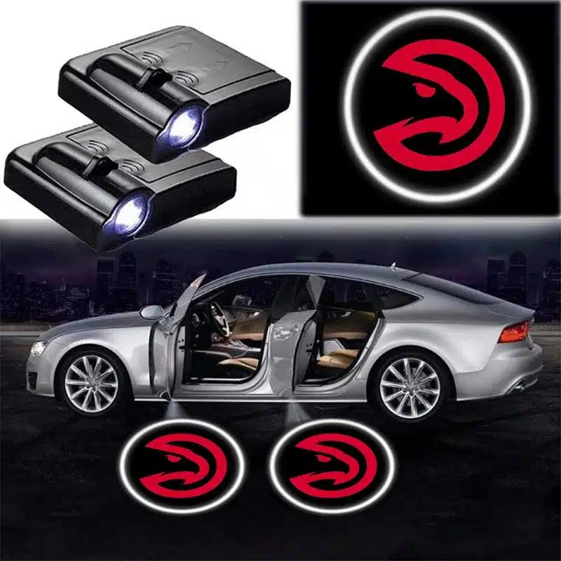 Projecteurs de Porte LED Atlanta Hawks NBA - Lot de 2