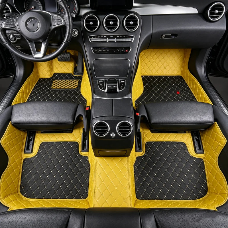 Tapis de Sol Renault Clio 5 2019-2026 Cuir Surpiqué Sur Mesure Jeu de 3 Pièces 33 Coloris