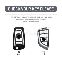 Coque de Clé BMW Look Carbone ABS Série 1 3 5 7 X1 X3 X4 X5 X6 G20 G30 Forme A ou B