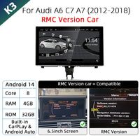 Autoradio Audi A6 A7 C7 CarPlay Android Auto 2012-2018 — vue de face