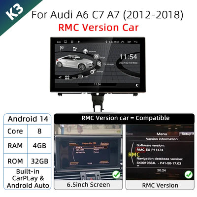 Autoradio Audi A6 A7 C7 CarPlay Android Auto 2012-2018