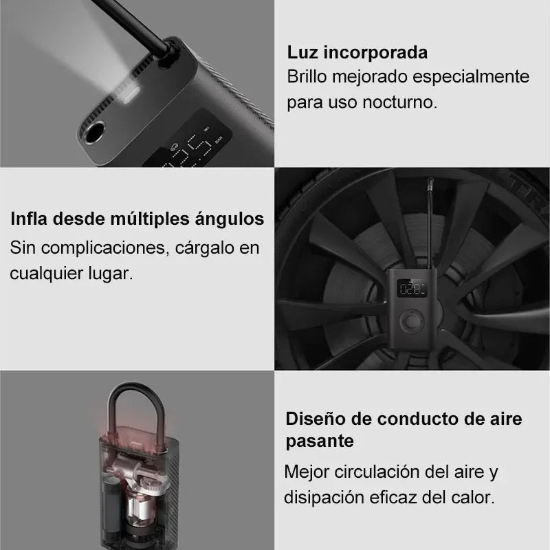 Gonfleur de Pneus Électrique Portable Xiaomi Compresseur d'Air 2 avec Écran Numérique et 6 Modes