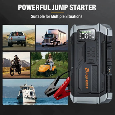 Booster de Batterie POPDEER 5000A avec Compresseur d'Air