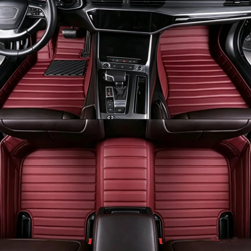 Tapis de Sol Renault Clio 5 2019-2026 Cuir Surpiqué Sur Mesure Jeu de 3 Pièces 33 Coloris