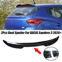 Becquet de Toit Dacia Sandero 3 2020+ 99 cm 2 Pièces ABS Noir Brillant
