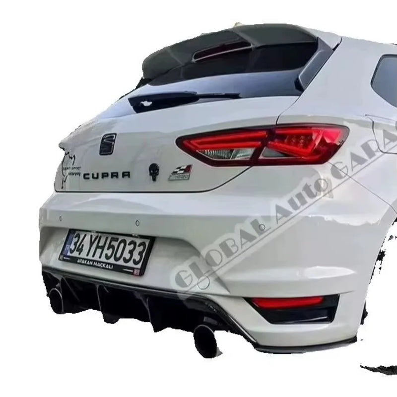 Diffuseur Arrière Seat Leon MK3 : Kit Ailettes et Extensions Latérales Noir