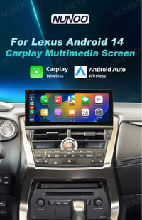 Autoradio CarPlay Android Auto Lexus NX 200 300 2014-2017 Écran 10,25 Pouces Android 14 DSP 4G