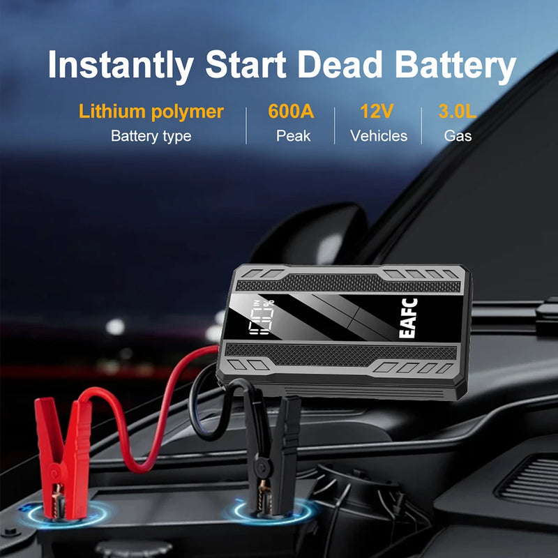 Booster de Batterie Voiture EAFC 600A 2000A Démarreur Portable 12V