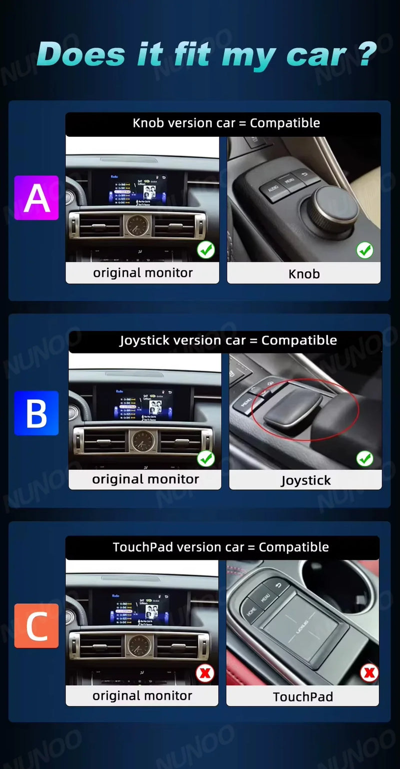 Autoradio Sans Fil CarPlay Android Auto Lexus IS 2013-2017 Écran 10,25 Pouces GPS 4G DSP