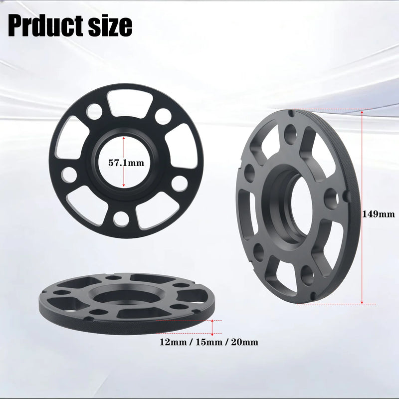 Wheel Spacers Audi 5x112 57.1 mm Center Bore 12 to 20 mm