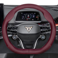 Couvre Volant Cupra Formentor, Leon Sportstourer, Born, Ateca, Tavascan, Terramar en Cuir Perforé, Forme en D