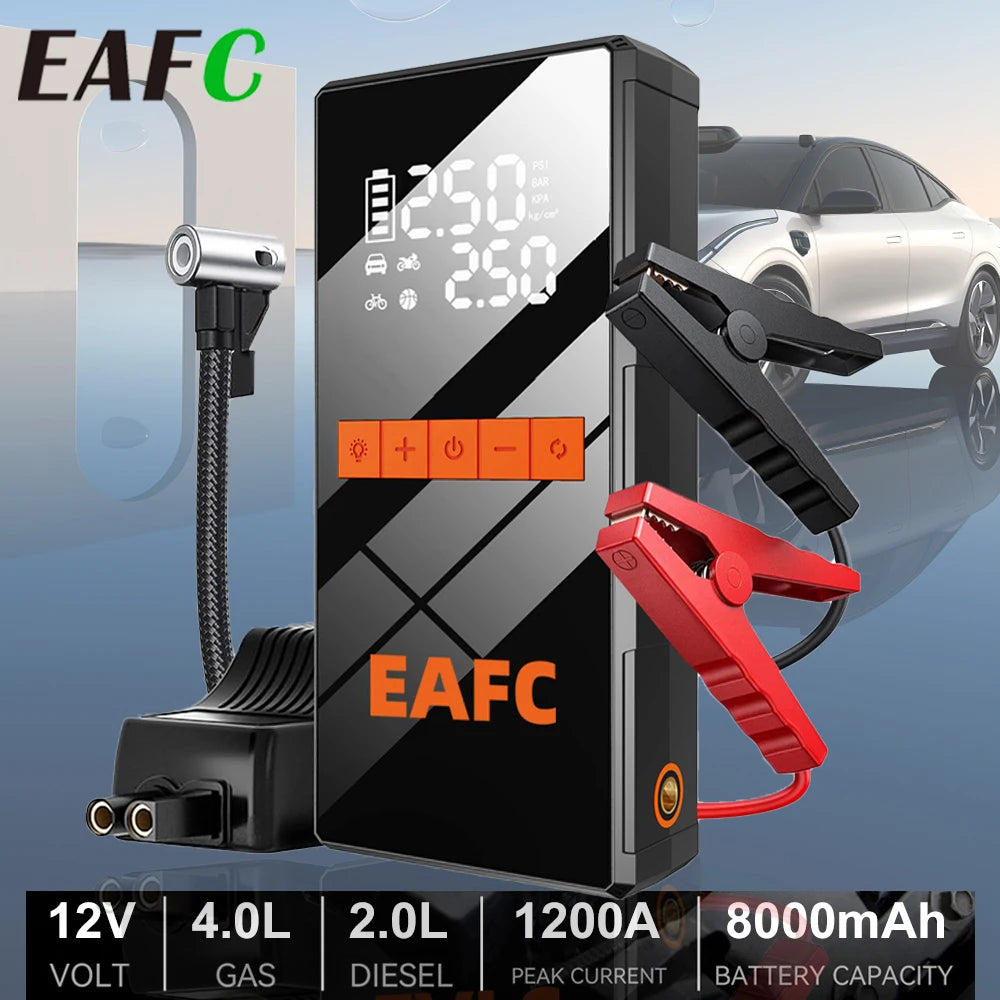 Booster de Batterie Démarreur 1200A 12V avec Compresseur d'Air