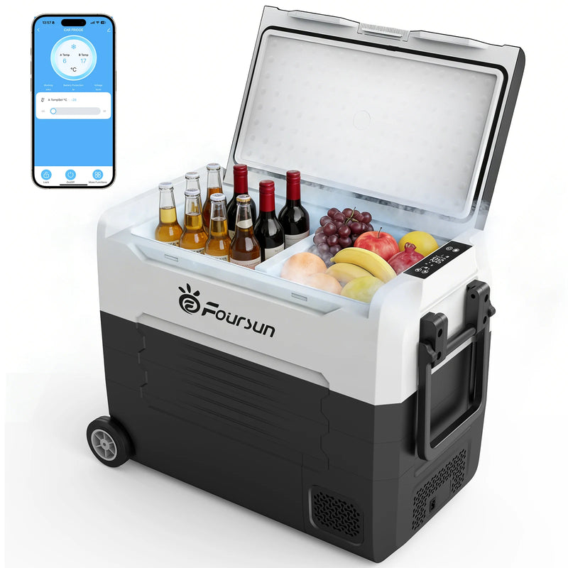 Glacière Réfrigérateur Portable Voiture Congélateur 21 à 55 L Compresseur 12V 24V Bluetooth