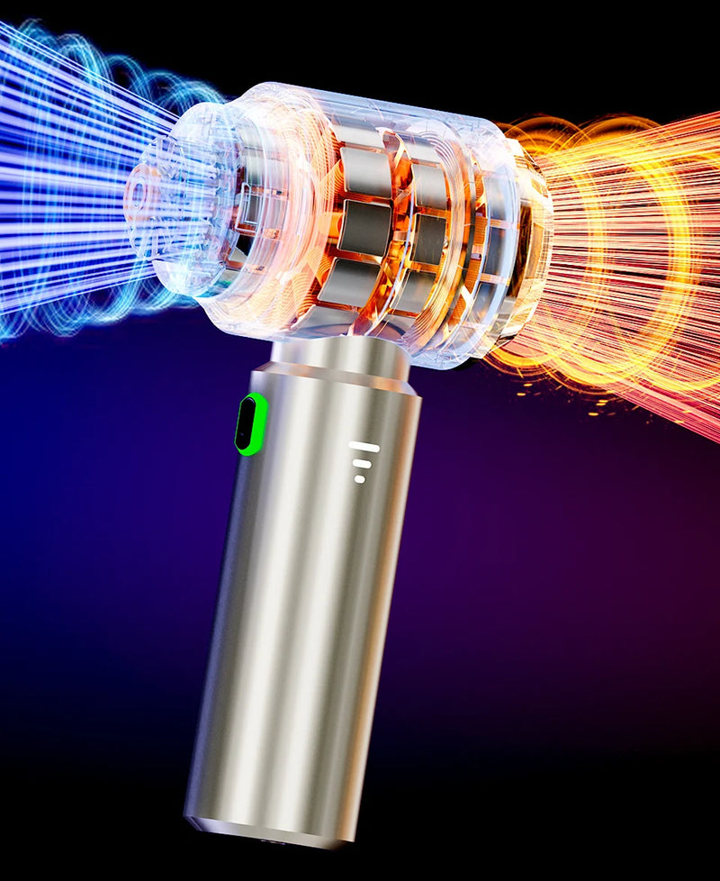Aspirateur de Voiture Sans Fil SZUK Max 4 en 1 Aspire Souffle et Gonfle Rechargeable USB-C