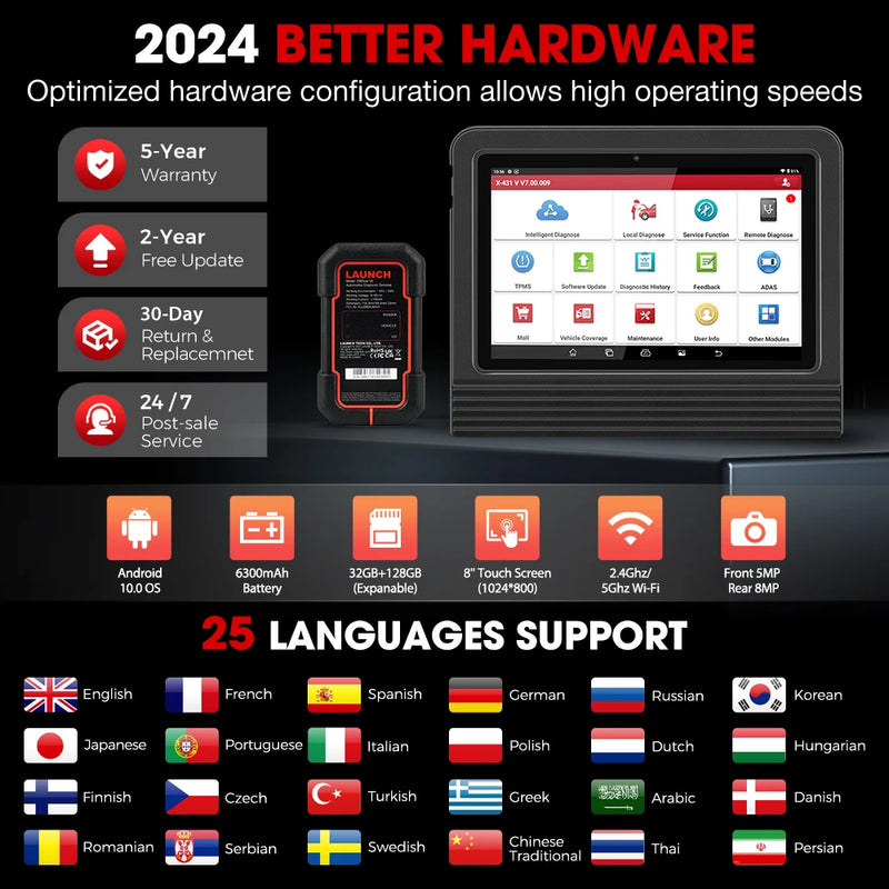 Valise Diagnostic Launch X431 PRO V5.0 Elite Tablette 8 Pouces