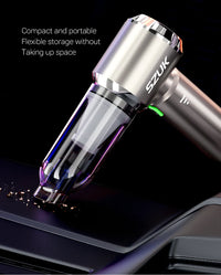 Aspirateur de Voiture Sans Fil SZUK Max 4 en 1 Aspire Souffle et Gonfle Rechargeable USB-C