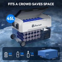 Glacière Réfrigérateur Portable Voiture Congélateur 21 à 55 L Compresseur 12V 24V Bluetooth