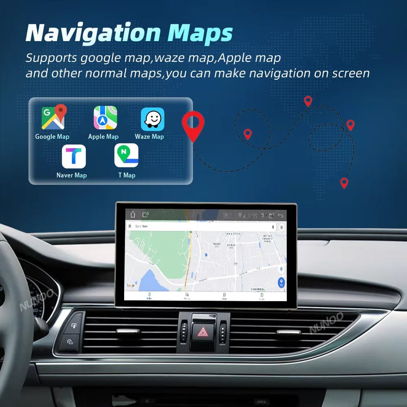 Autoradio Audi A6 A7 C7 CarPlay Android Auto 2012-2018 — vue arrière