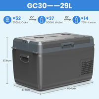 Réfrigérateur de Voiture Alpicool GC 29 L 37 L 45 L Congélateur Portable Glacière à Compresseur