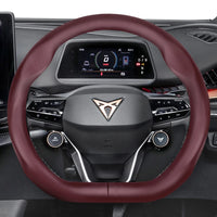 Couvre Volant Cupra Formentor, Leon Sportstourer, Born, Ateca, Tavascan, Terramar en Cuir Perforé, Forme en D