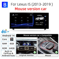 Autoradio Sans Fil CarPlay Android Auto Lexus IS 2013-2017 Écran 10,25 Pouces GPS 4G DSP