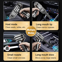 Aspirateur de Voiture Sans Fil 120 W Moteur Sans Balais Batterie 6000 mAh Souffle avec Accessoires