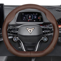 Couvre Volant Cupra Formentor, Leon Sportstourer, Born, Ateca, Tavascan, Terramar en Cuir Perforé, Forme en D