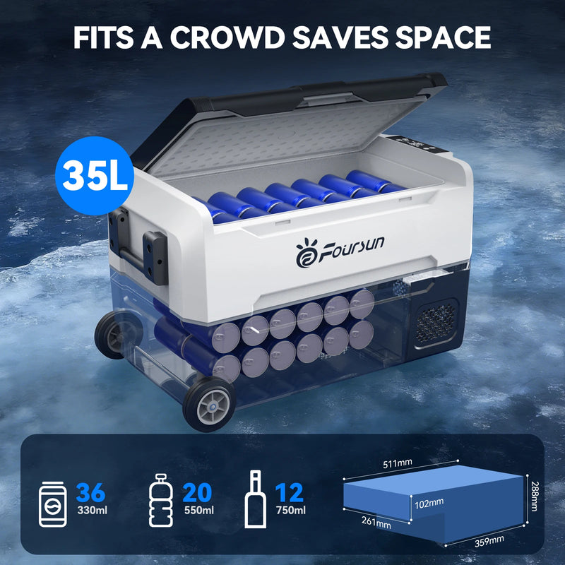 Glacière Réfrigérateur Portable Voiture Congélateur 21 à 55 L Compresseur 12V 24V Bluetooth