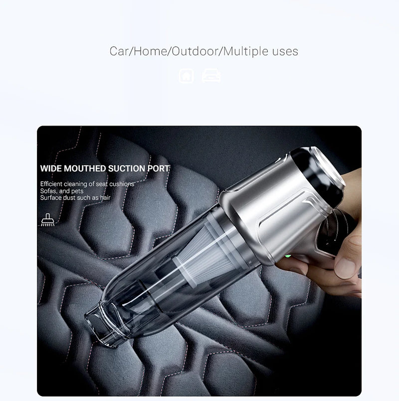 Aspirateur de Voiture SZUK Sans Fil Pro 15000 Pa ou Basic 6000 Pa Souffle et Gonfle USB-C