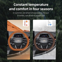 Couvre Volant Cupra Formentor, Leon Sportstourer, Born, Ateca, Tavascan, Terramar en Cuir Perforé, Forme en D