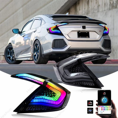 Feux Arrière LED Honda Civic 2016-2021 RGB Séquentiels
