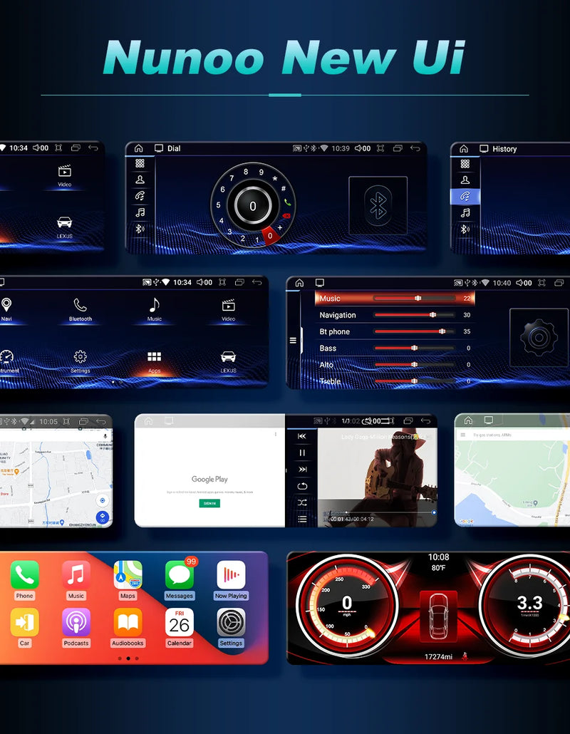 Autoradio Android 14 Lexus NX 200 200t 300h 2014-2021 Écran 10,25 Pouces CarPlay DSP GPS