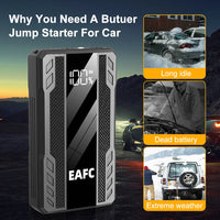 Booster de Batterie Voiture EAFC 600A 2000A Démarreur Portable 12V