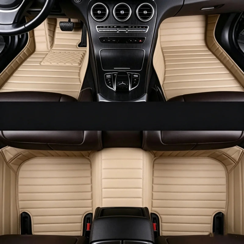 Tapis de Sol Peugeot 208 II P21 2019-2026 Sur Mesure Cuir Synthétique Matelassé 5 Places