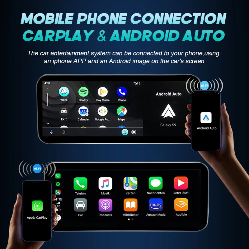 Autoradio Android Audi A4 A5 Q5 B9 CarPlay — gros plan