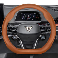Couvre Volant Cupra Formentor, Leon Sportstourer, Born, Ateca, Tavascan, Terramar en Cuir Perforé, Forme en D