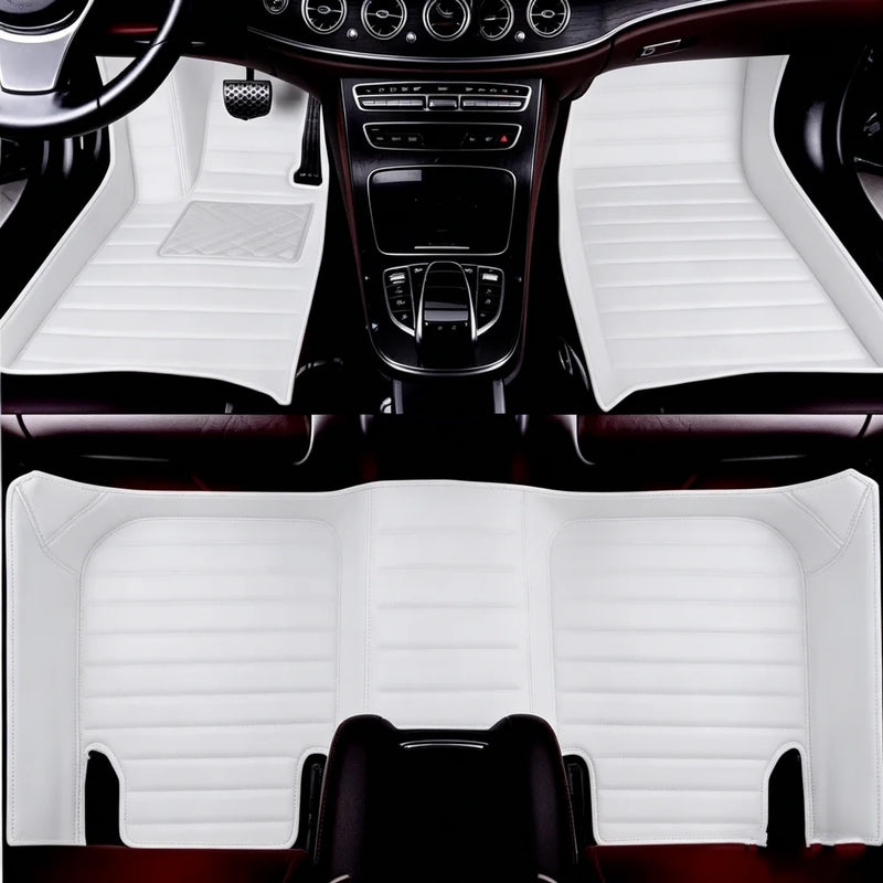 Tapis de Sol Renault Clio 5 2019-2026 Cuir Surpiqué Sur Mesure Jeu de 3 Pièces 33 Coloris