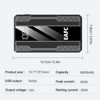 Booster de Batterie Voiture EAFC 600A 2000A Démarreur Portable 12V