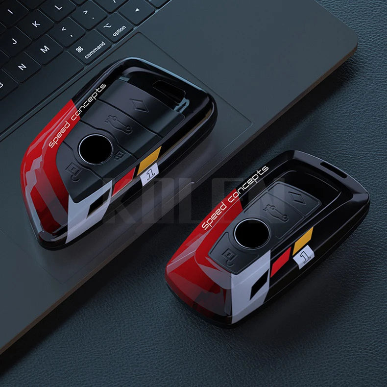 Coque de Clé BMW Look Carbone ABS Série 1 3 5 7 X1 X3 X4 X5 X6 G20 G30 Forme A ou B