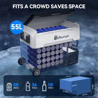 Glacière Réfrigérateur Portable Voiture Congélateur 21 à 55 L Compresseur 12V 24V Bluetooth