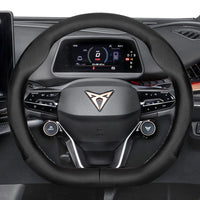 Couvre Volant Cupra Formentor, Leon Sportstourer, Born, Ateca, Tavascan, Terramar en Cuir Perforé, Forme en D