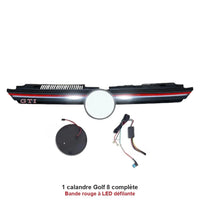 Calandre LED Volkswagen Golf 8 Style GTI R 2020-2024 Bande Lumineuse Défilante