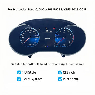 Tableau de Bord Numérique Mercedes Classe C GLC