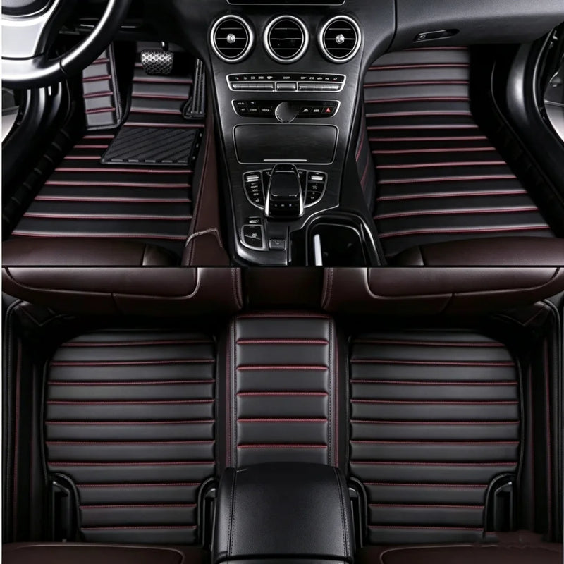 Tapis de Sol Renault Clio 5 2019-2026 Cuir Surpiqué Sur Mesure Jeu de 3 Pièces 33 Coloris